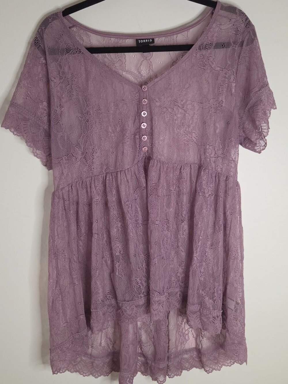 Torrid Lace Babydoll Top szL
